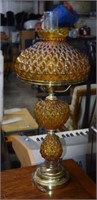 Quilted Pattern Glass Table Lamp
