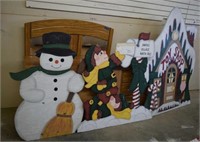 Painted Wooden Christmas Yard Decor