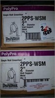 2 boxes of polypro wall plate/support