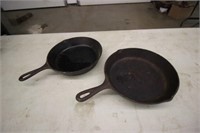 (2) Cast Iron Fry Pans