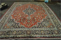 Persian Mashad Hand Knotted Rug 9.4 x 12.6