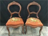 Round Back Carved Dining Chairs