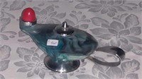 Vintage magic lamp with red light 6" wide 3" tall