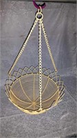 Hanging metal basket 14 inch diameter by 8 inch