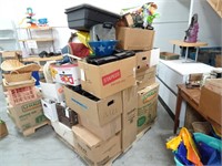 Pallet of assorted items - Pallet stands 5-6 Feet