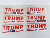 Six Donald Trump 2020 Bumper Stickers