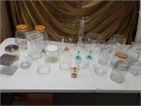 Glass jars, canisters, bowls and more