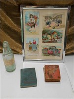 Antique English soda bottle postcards books