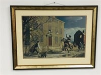 framed print - Paul Revere rides