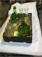 box of wine jugs & carafes