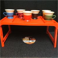 Vintage Folding Tray and Solo Cup Holder
