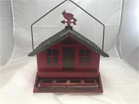 Red Metal Birdhouse