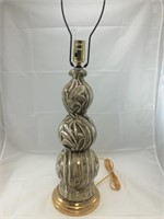 Mid Century Beige/Gray Ceramic Lamp