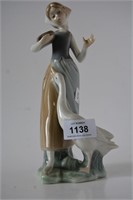 Lladro figurine: 'Girl With Duck', model no. 1052,