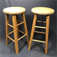 Two Wood Stools