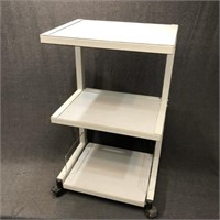 Rolling Metal 3-Shelf Stand