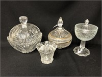 Crystal & Glass Candy Dishes, Etc