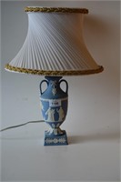 Wedgwood Jasperware table lamp, Grecian urn form