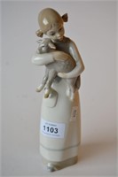 Lladro figurine: 'Girl With Lamb', model no. 1010,