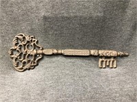 Large Cast Iron Decorative Key