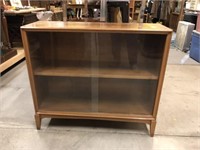 Small Mid Century Glass Front Cabinet