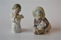 2 x assorted Lladro figurines,