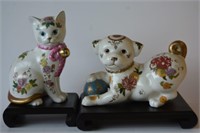 2 Franklin Mint porcelain figurines,