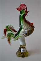Murano multi-coloured glass rooster,
