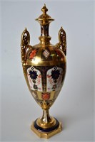Fine Royal Crown Derby double handled urn