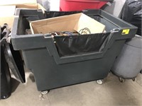 Plastic hopper cart, trash not included