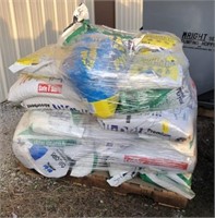 Pallet of Oil-dri, absorbent, and water softener