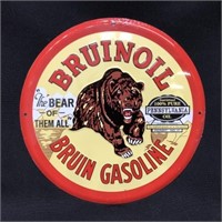 Printed Tin Bruinoil Gasoline Sign