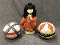 Oriental Fabric Balls & Doll