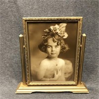 Antique Photo in Pivoting Frame