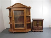 *Wood Display Cabinet & a Jewelry Box