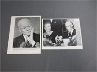 Pair of Comical Black & White Eisenhower Photos