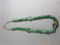 Native American Green Crow Beads, Incl. (3)
