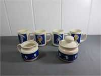 *Morton Salt Coffee Mugs & Cream & Sugar