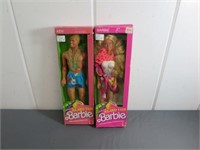 1987 Barbie & Ken Island Fun - Both NIB