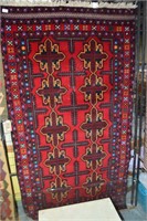Afghan Baluchi rug, red ground with