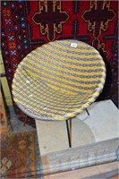 Child's moon chair, woven plastic,
