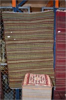Afghan Kazak kilim, multi-coloured striped