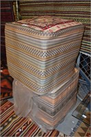 Pair of Persian stools, assorted styles,