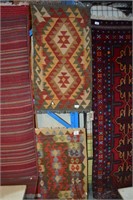 Pair of Afghan kilim prayer mats,