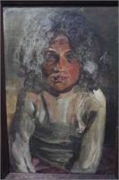 Artist unknown, portrait of a young child,