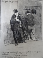 Honore Daumier, 'Les gens de justice', lithograph,
