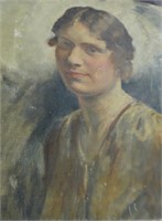 Artist unknown, portrait of a young woman,