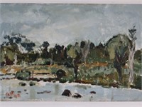 Greg Hind, 'Lake St Clair', 1992 oil on board,