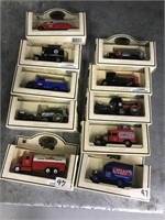 Lot of 10 made in England model cars, in original