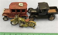 Lot of 3 pieces: 1925 model T Ford pickup made in